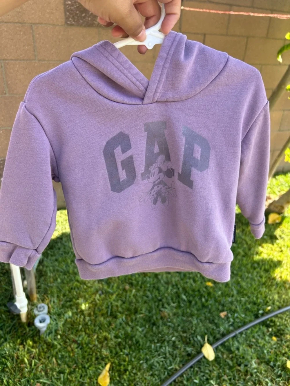 GAP Kids Purple Hooded Sweatshirt with Minnie Mouse Graphic matching set